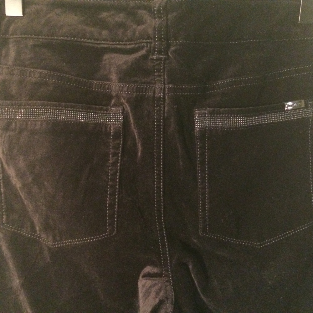 WHBM Black Velvety Soft Noir Size 6R Slim Slacks